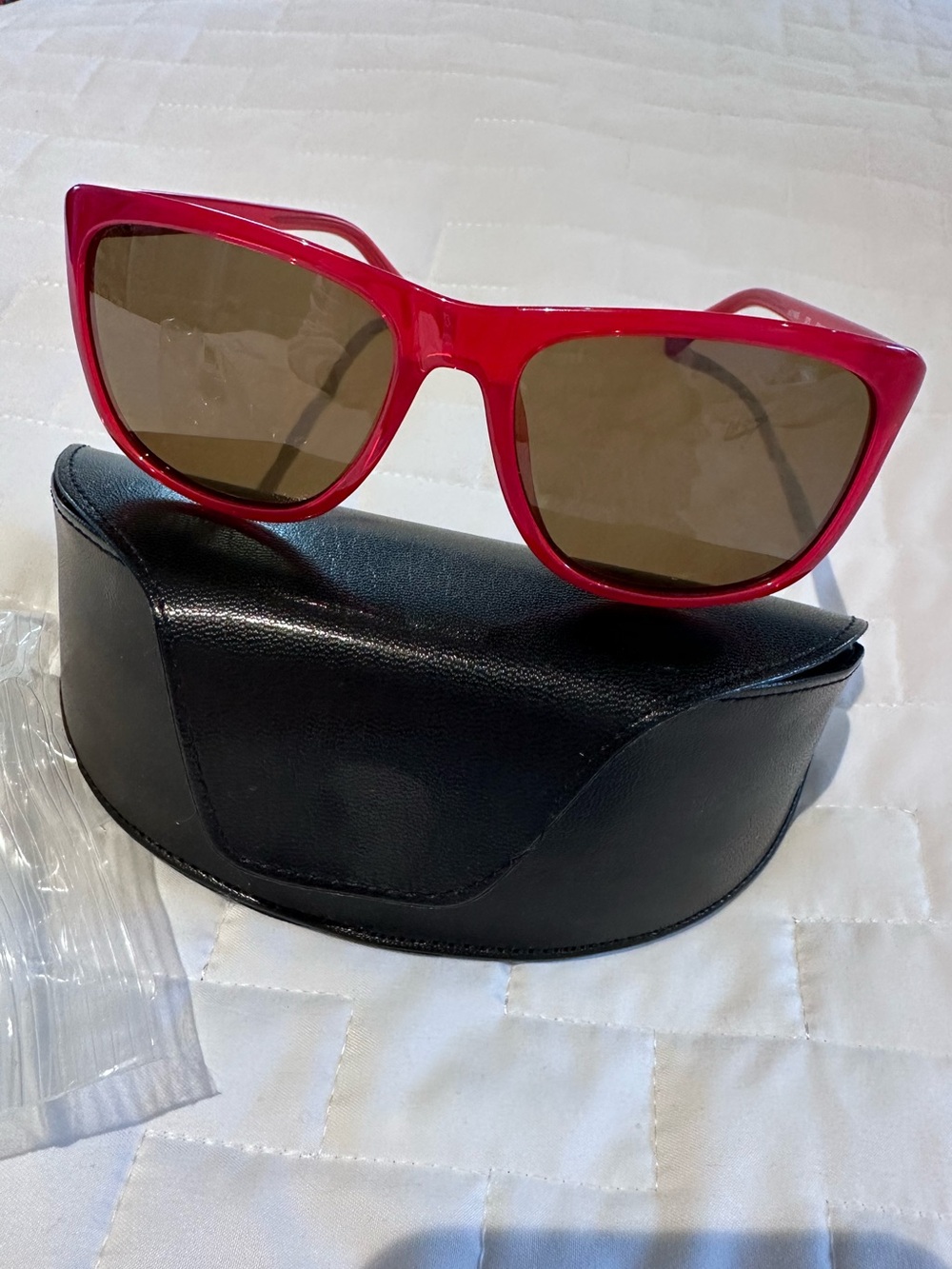 CALVIN KLEIN Sunglasses Red Plastic CK3160S New in Bag/Case retail $255